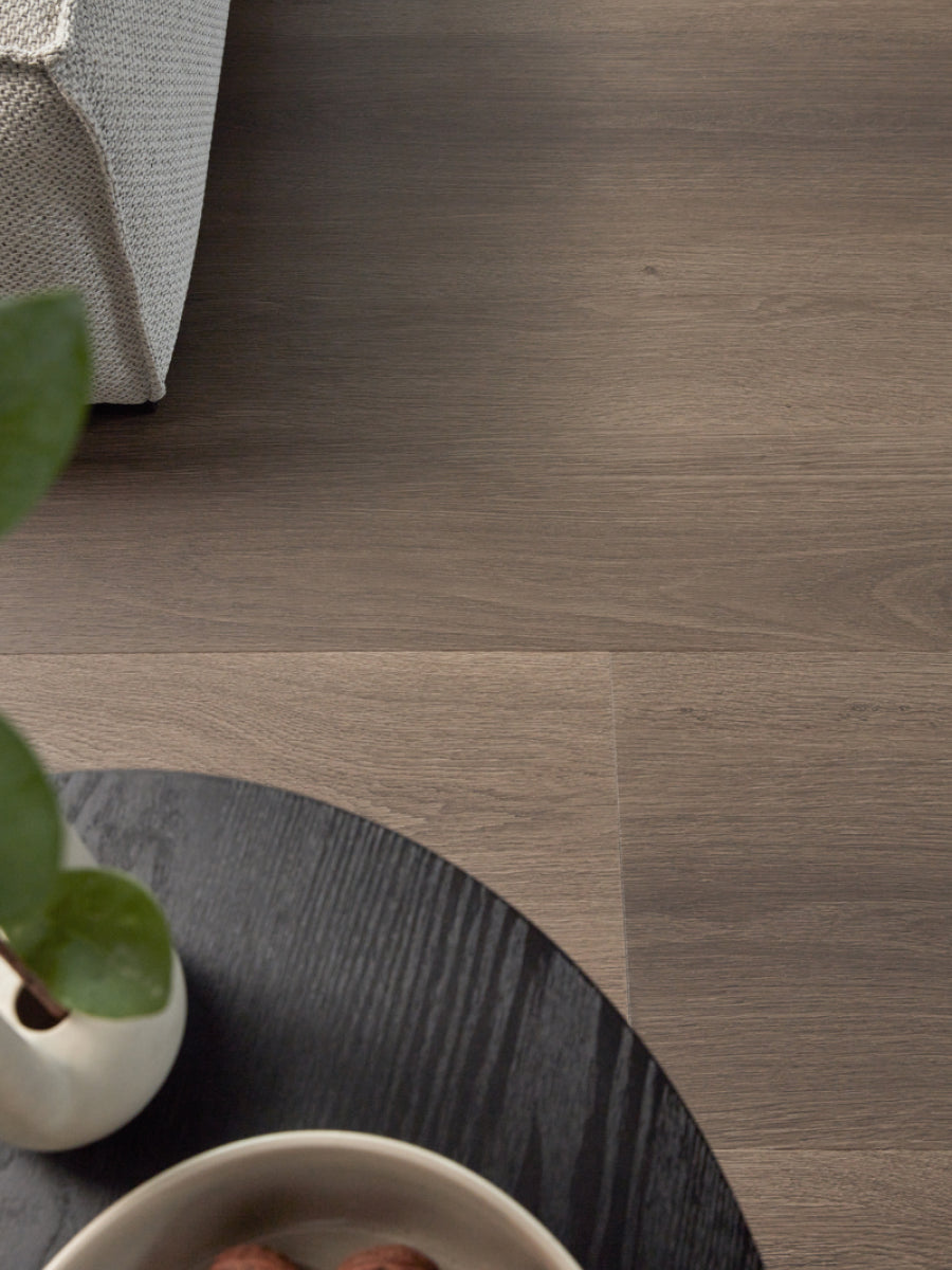 Floer Rechte Plank Landhuis Donkere Eik Klik PVC