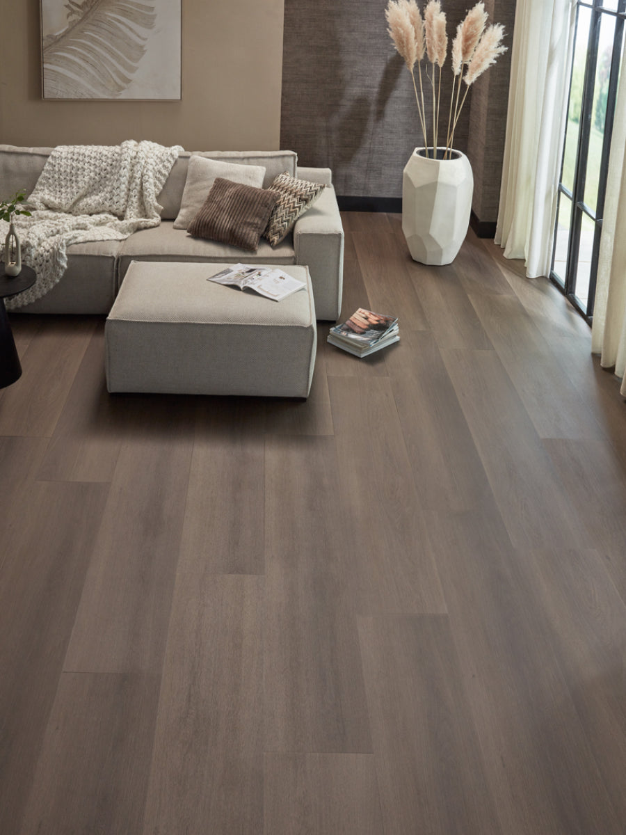 Floer Rechte Plank Landhuis Donkere Eik Klik PVC