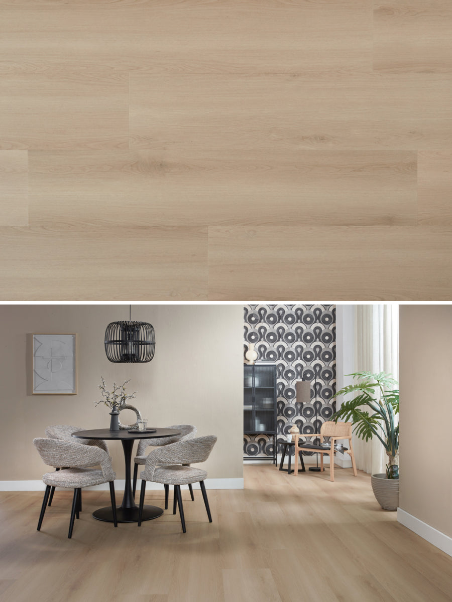 Floer Rechte Plank Landhuis Lichtbruine Eik Klik PVC