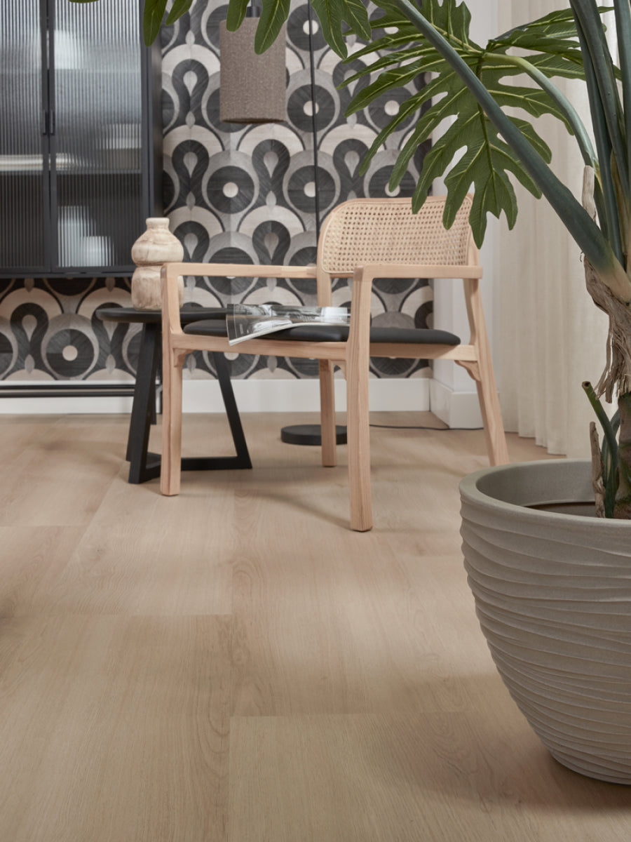 Floer Rechte Plank Landhuis Lichtbruine Eik Plak PVC