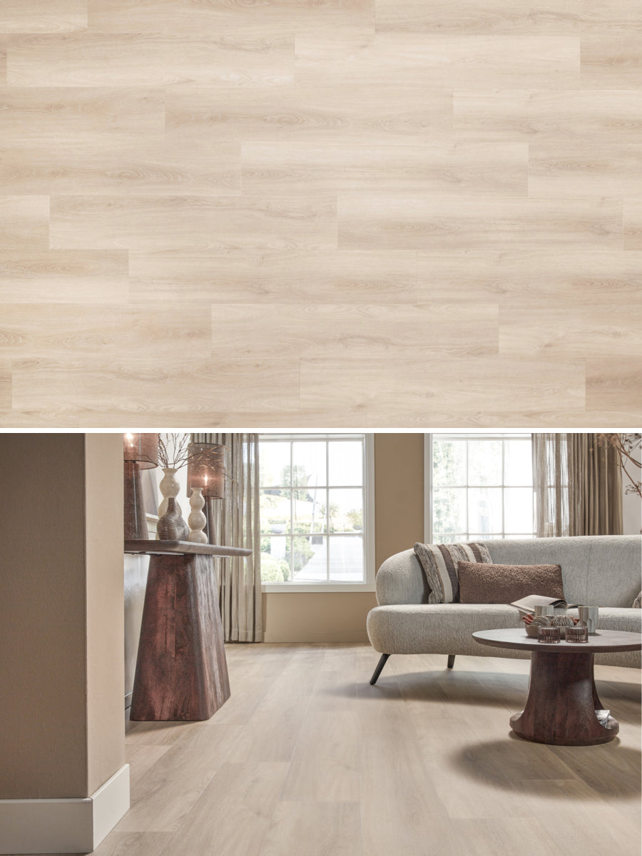 Floer Rechte Plank Natuur Callantsoog Crèmewit Klik PVC