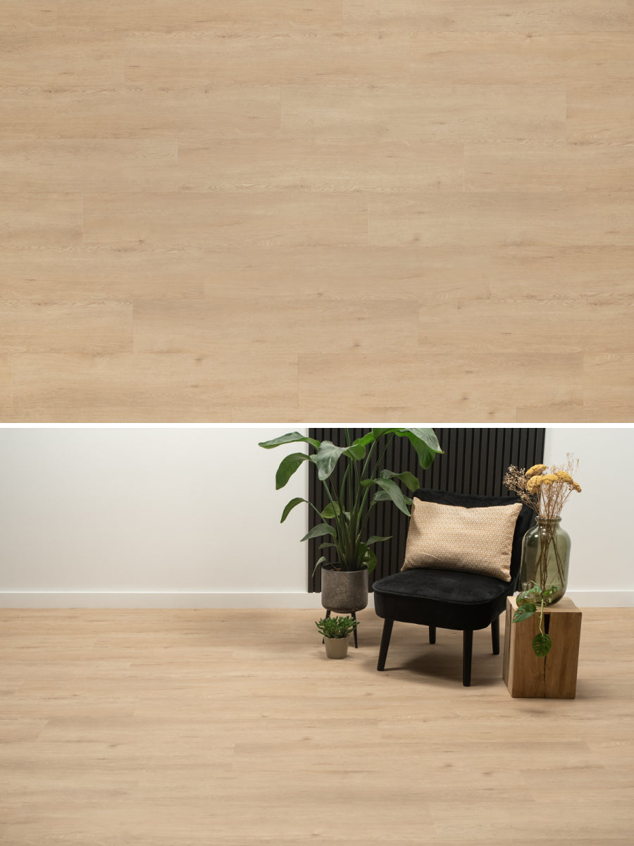 Floer Rechte Plank Natuur Garda Grijsbeige Klik PVC