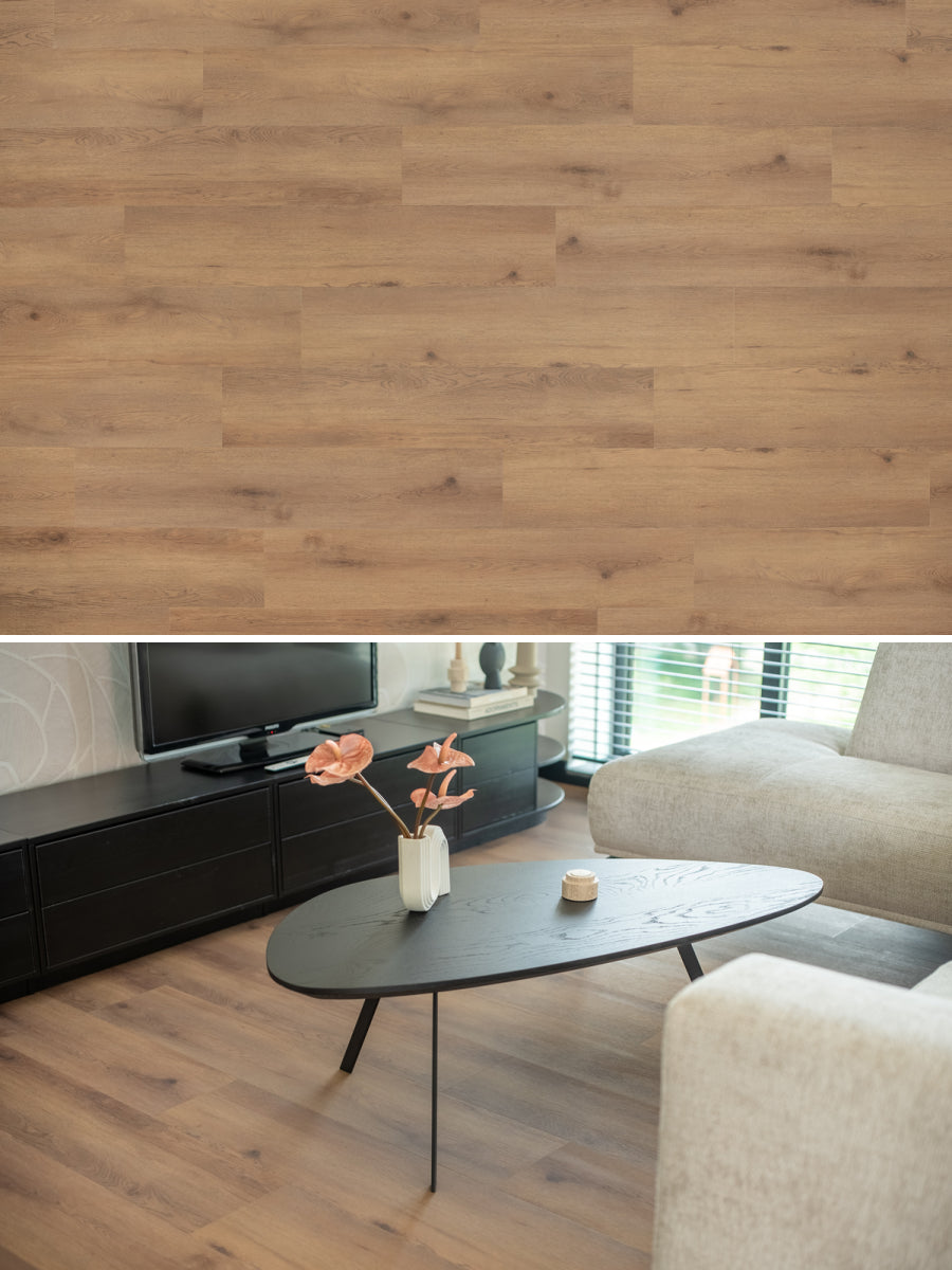 Floer Rechte Plank Natuur Niederhorn Nootbruin Klik PVC