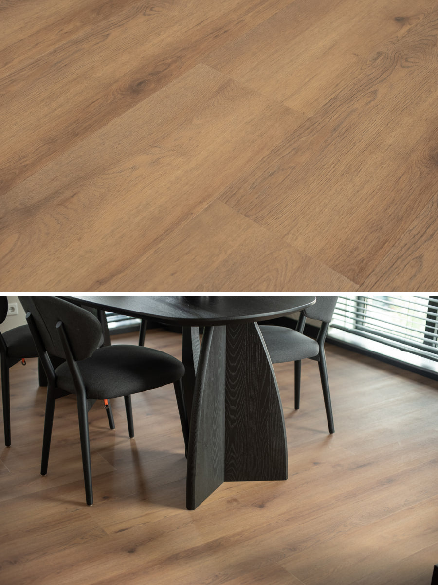 Floer Rechte Plank Natuur Niederhorn Nootbruin Klik PVC