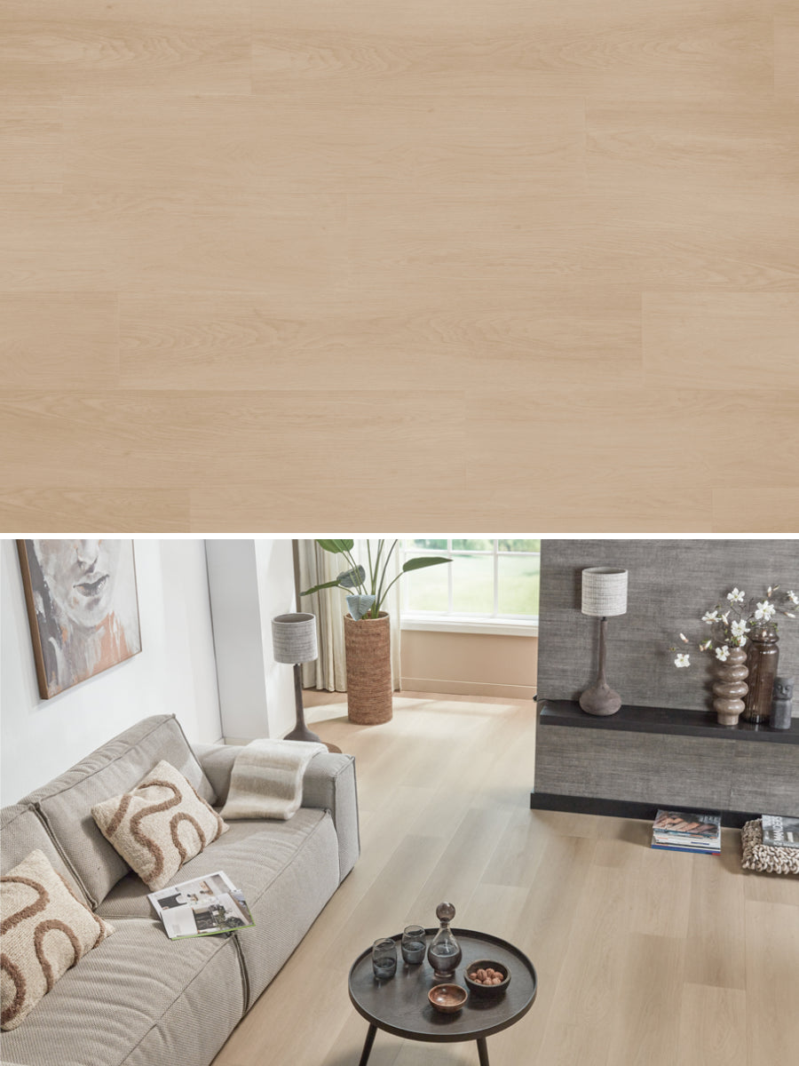 Floer Rechte Plank Natuur Zadar Zand Klik PVC
