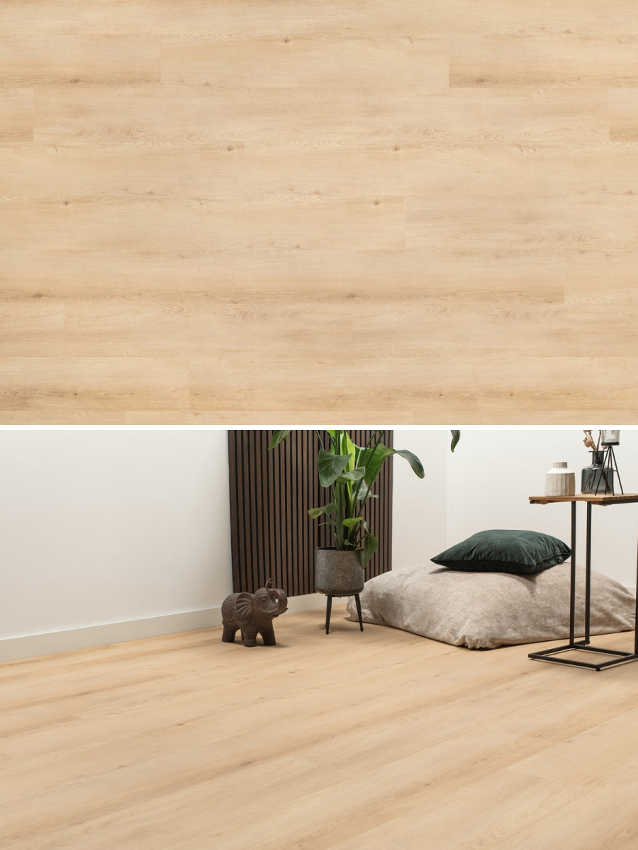 Floer Rechte Plank Natuur Cilento Crème Klik PVC