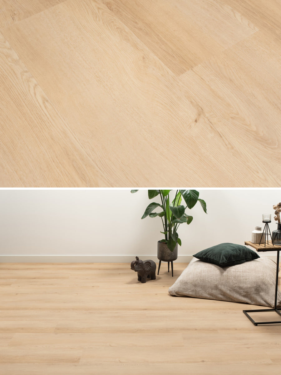 Floer Rechte Plank Natuur Cilento Crème Klik PVC