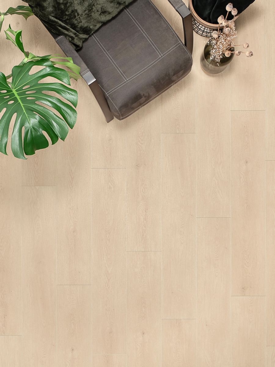 Floer Rechte Plank Natuur Lisse Lichtbruin Plak PVC