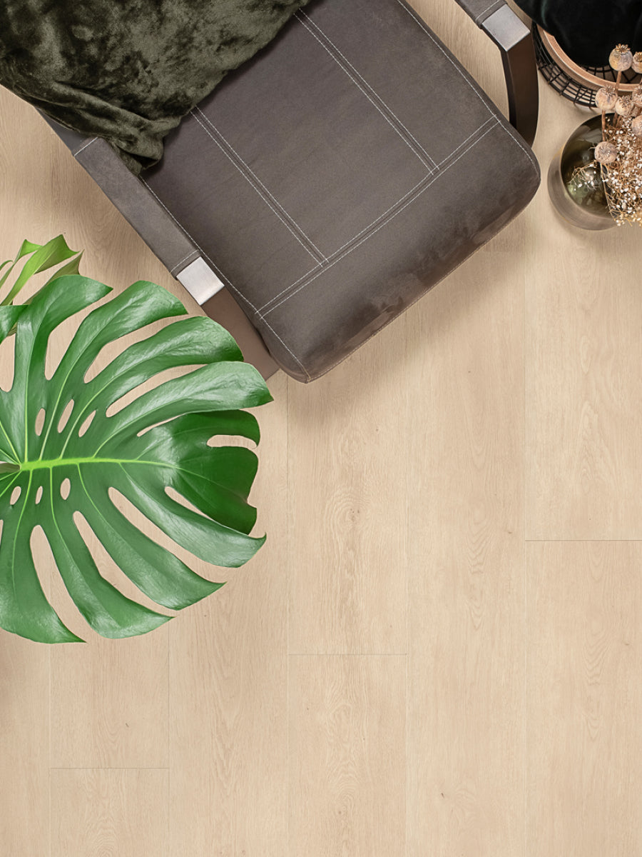 Floer Rechte Plank Natuur Lisse Lichtbruin Plak PVC