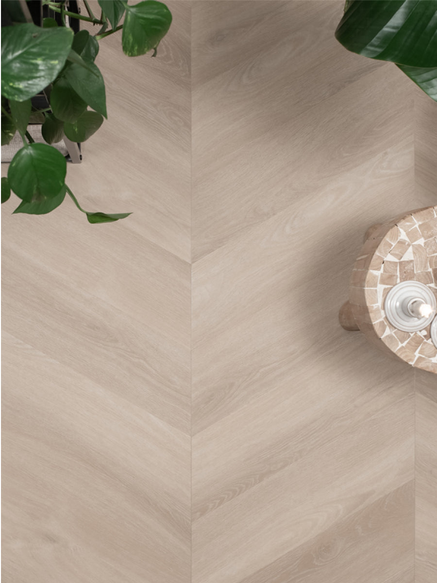 Floer Hongaarse Punt Onbehandeld Eiken Plak PVC