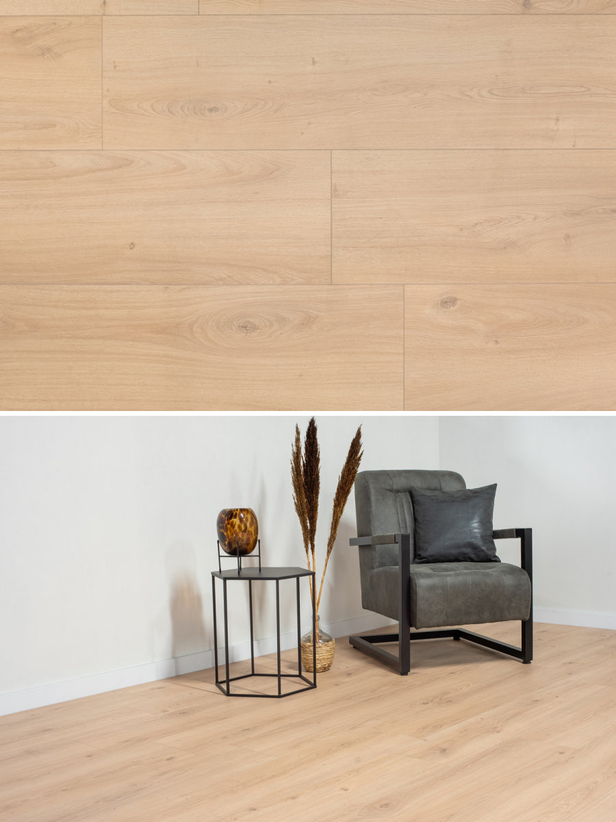 Floer Rechte Plank Steden Oss Onbehandeld Eiken Hybride Laminaat