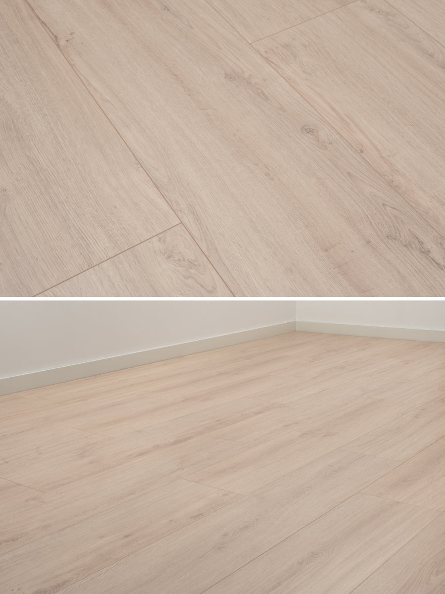 Floer Rechte Plank Steden Waterford Witbeige Eiken Hybride Laminaat