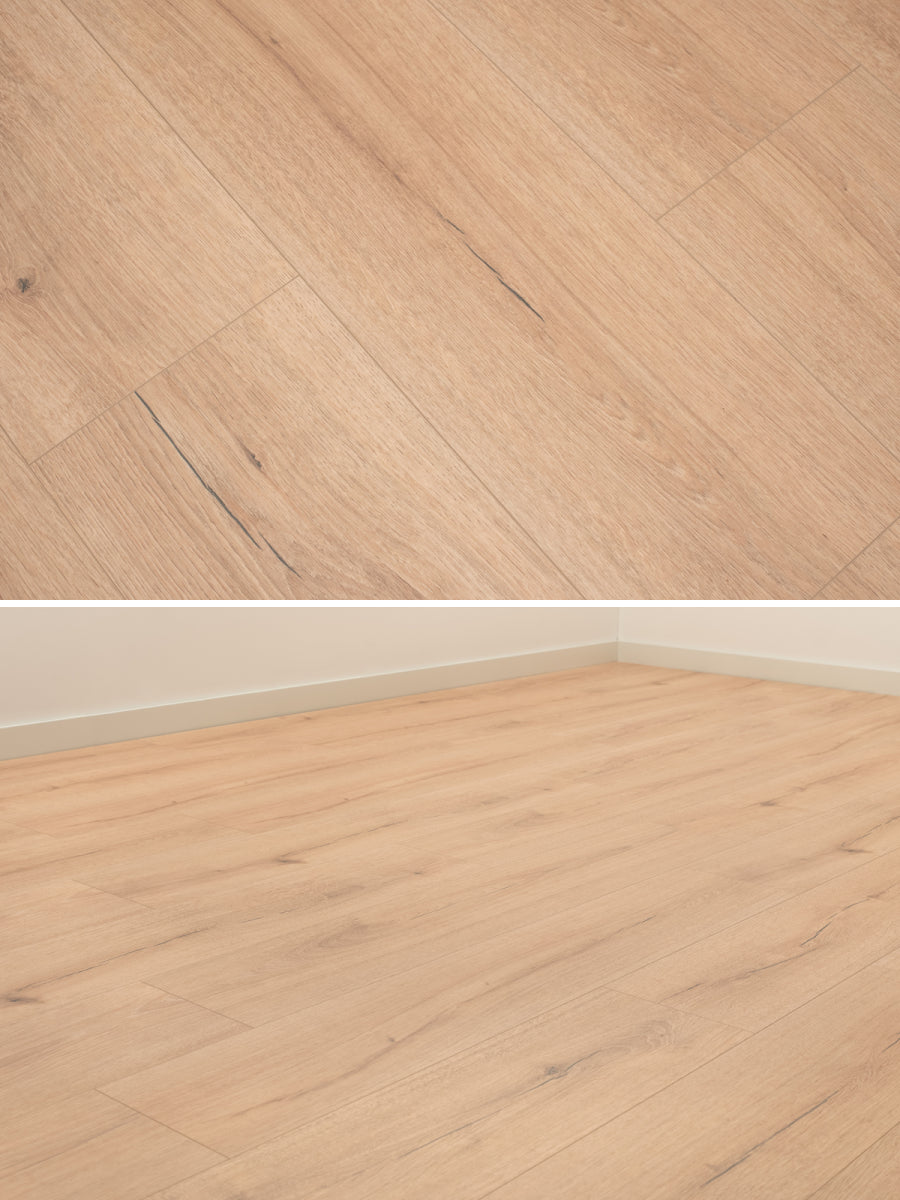 Floer Rechte Plank Steden Bergamo Bruin Eiken Hybride Laminaat