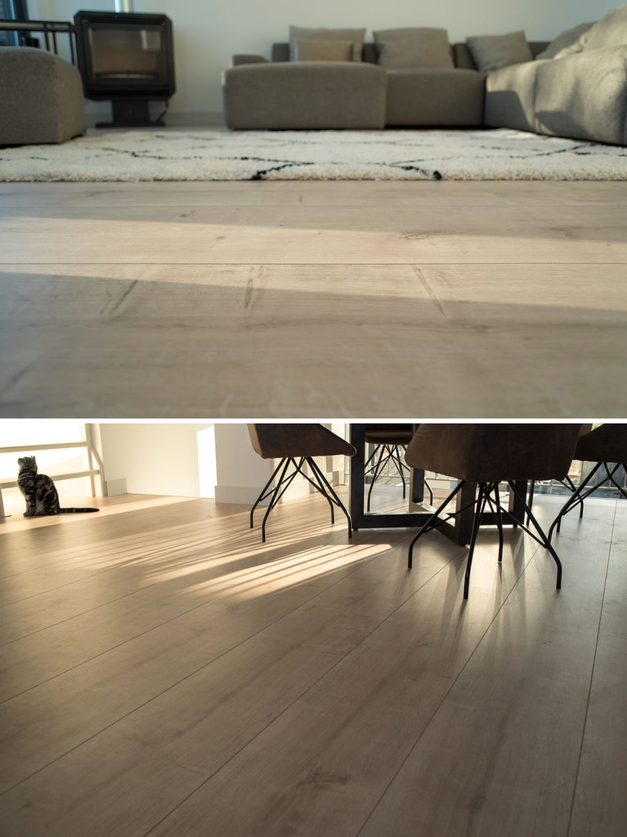 Floer Rechte Plank Landhuis Lichte Eik Hybride Laminaat