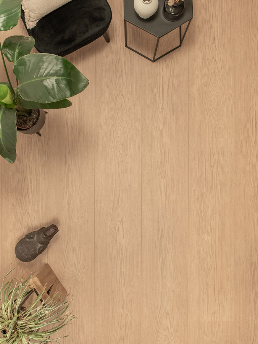 Floer Rechte Plank Landhuis Lichtbruine Eik Hybride Laminaat