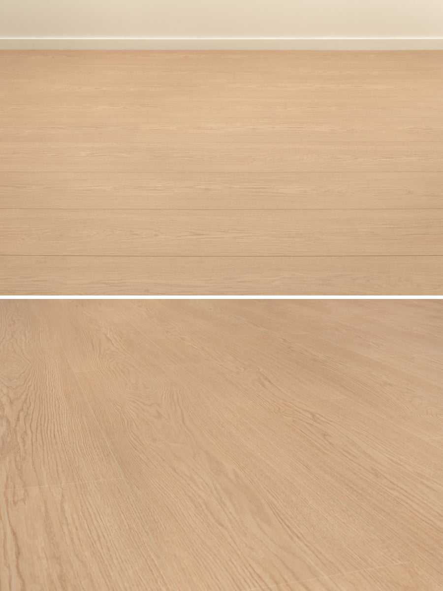 Floer Rechte Plank Landhuis Lichtbruine Eik Hybride Laminaat