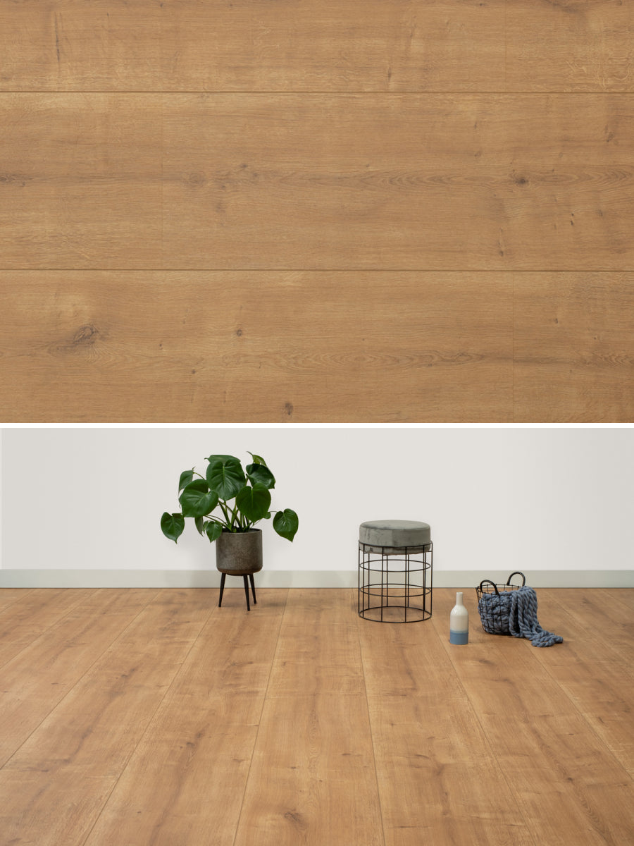 Floer Rechte Plank Landhuis Natuurlijke Eik Hybride Laminaat
