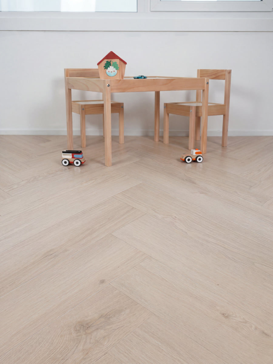 Asenta Vide Visgraat White Wash Beige Klik PVC