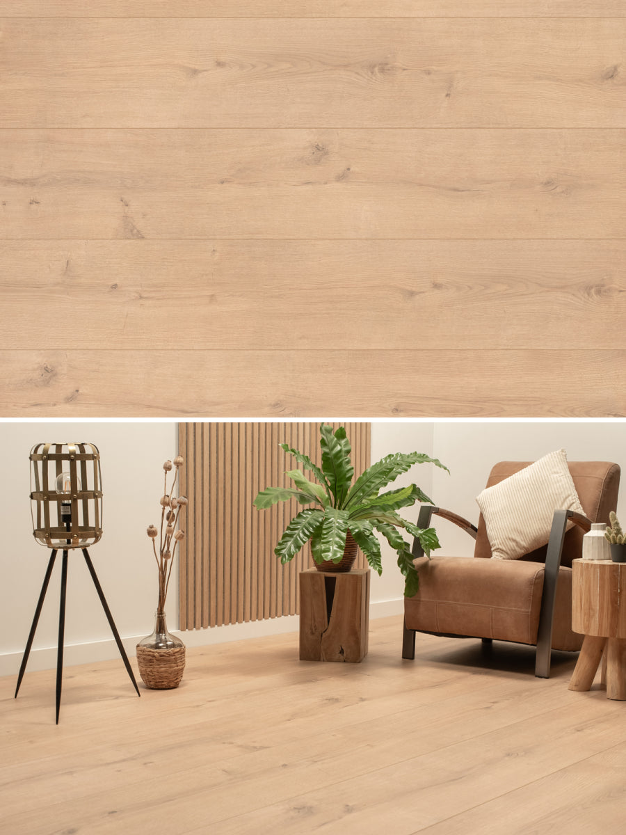 Floer Rechte Plank Landhuis Robuust Pure Eik Hybride Laminaat