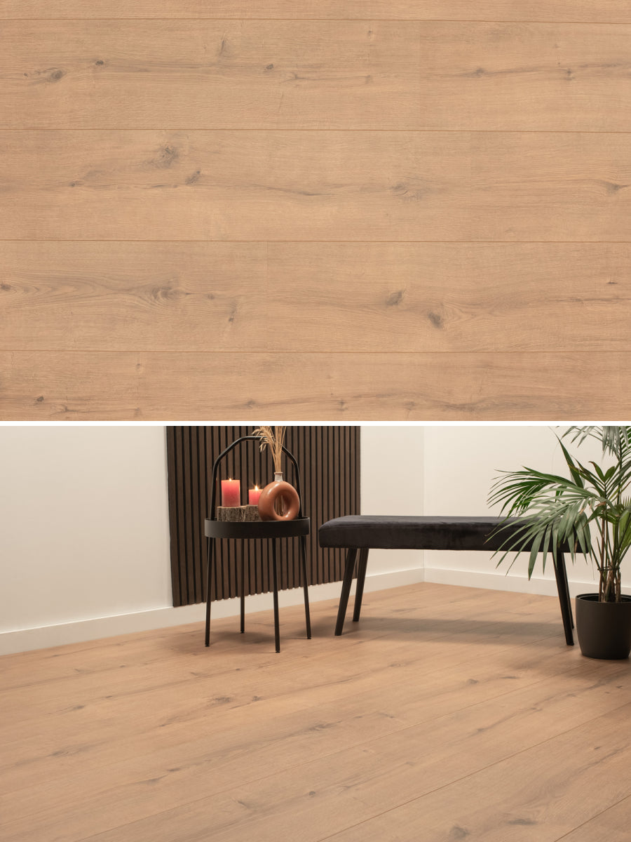 Floer Rechte Plank Landhuis Robuust Bruine Eik Hybride Laminaat
