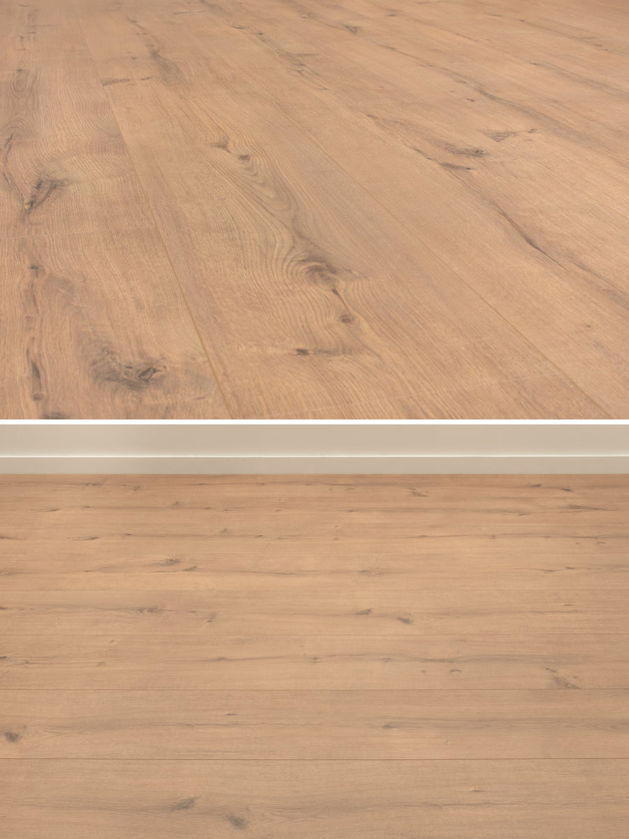 Floer Rechte Plank Landhuis Robuust Bruine Eik Hybride Laminaat
