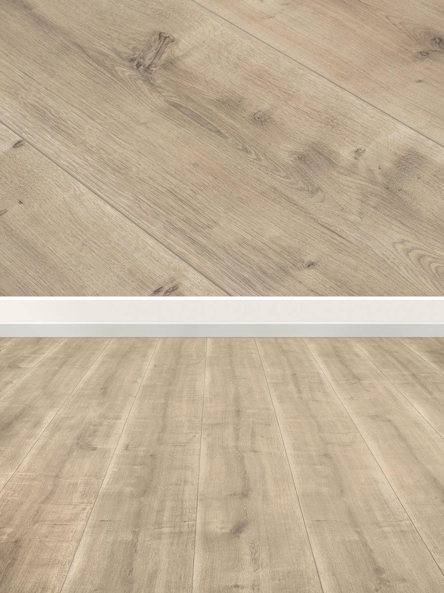 Floer Rechte Plank Landhuis Warmgrijze Eik Hybride Laminaat