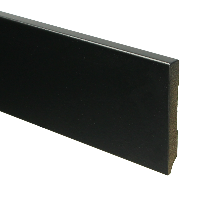 MDF Moderne plint Zwart Voorgelakt RAL 9005