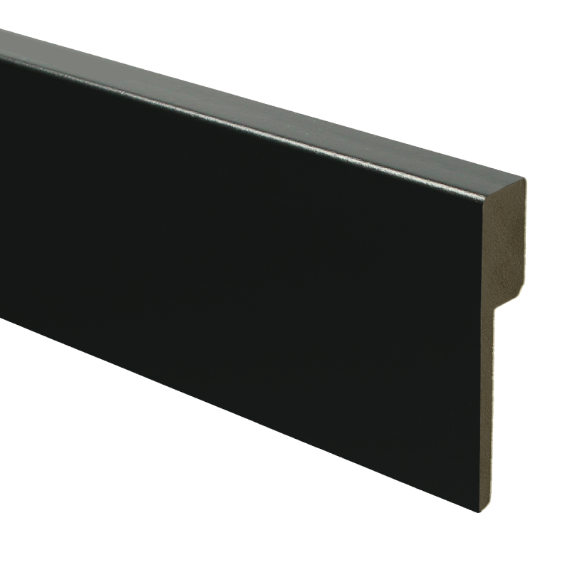 MDF Renovatie Plint Zwart Voorgelakt RAL 9005