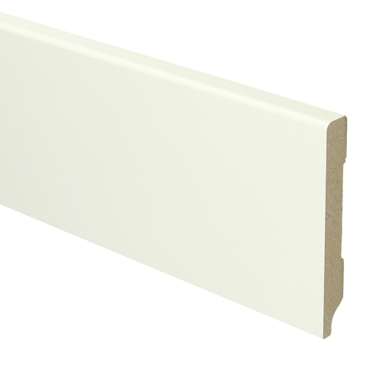 MDF Moderne plint Wit Voorgelakt RAL 9010